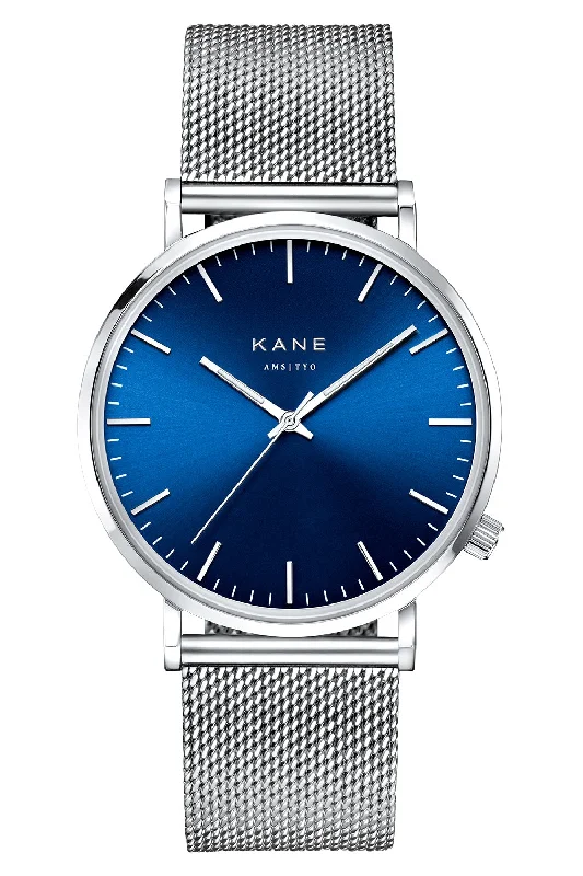 luxury watches for collectors under 500 -Blue Arctic Silver Mesh