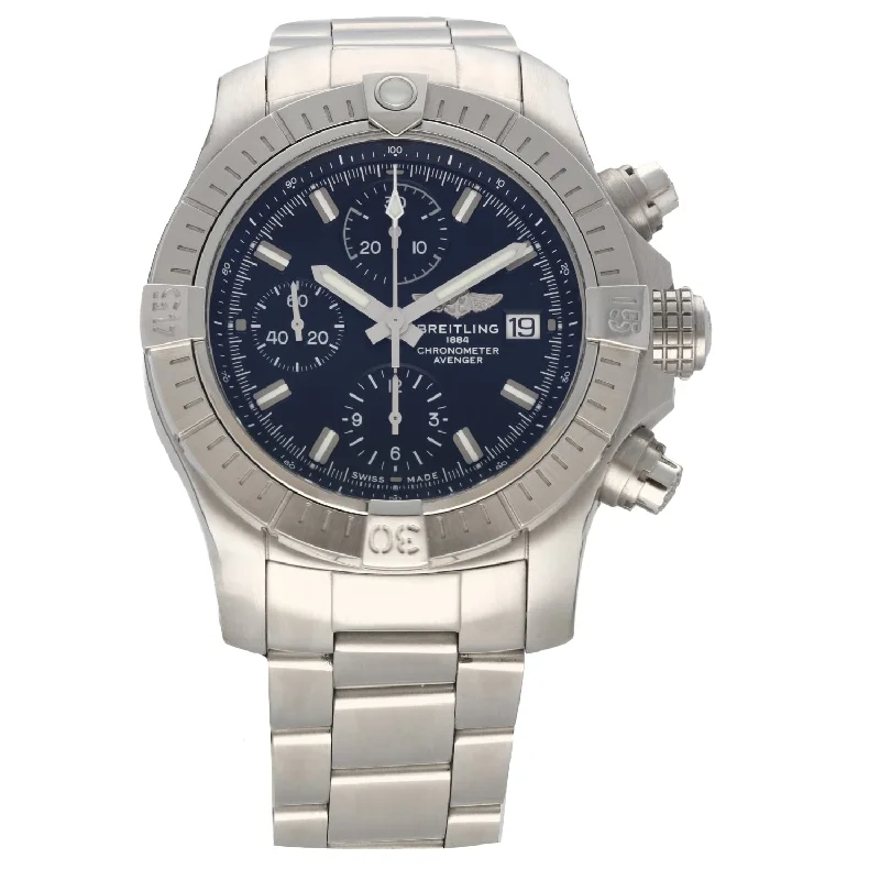 men's watches with customizable dial designs -Breitling Avenger A13385 43mm Stainless Steel Watch