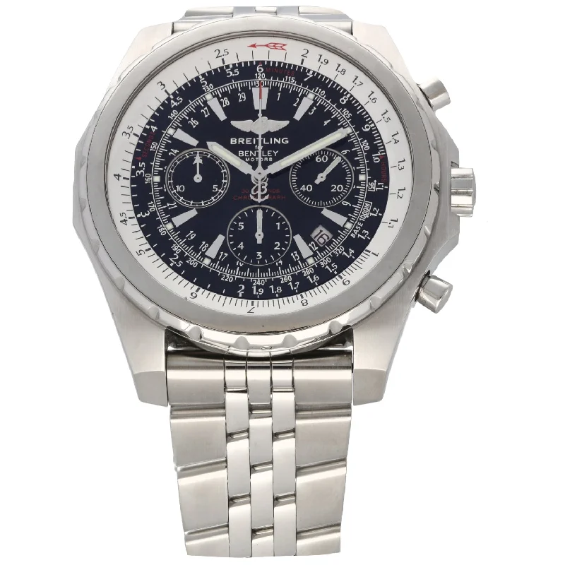 solar-powered watches for outdoor use -Breitling Bentley Motors T A25363 49mm Stainless Steel Watch