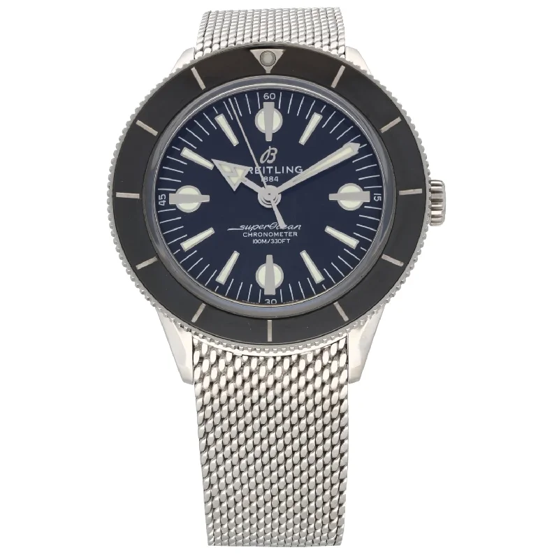 mechanical watches for men with leather straps -Breitling Superocean 57 A10370 42mm Stainless Steel Watch