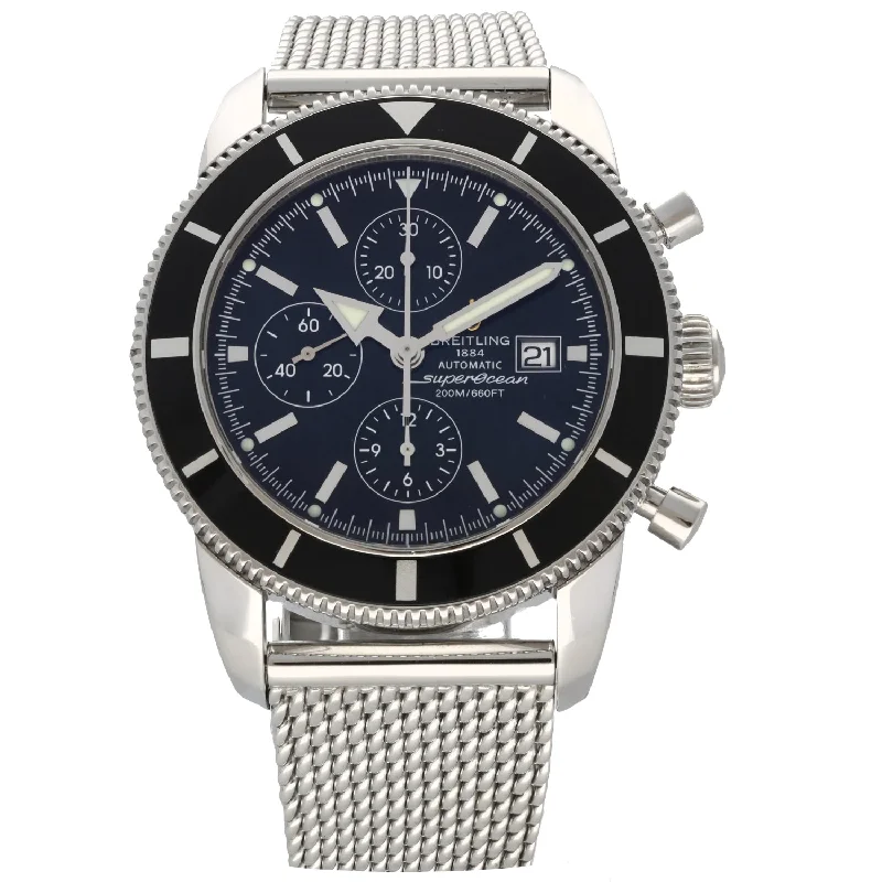 watches with interchangeable straps for men -Breitling Superocean Heritage A13320 45mm Stainless Steel Watch