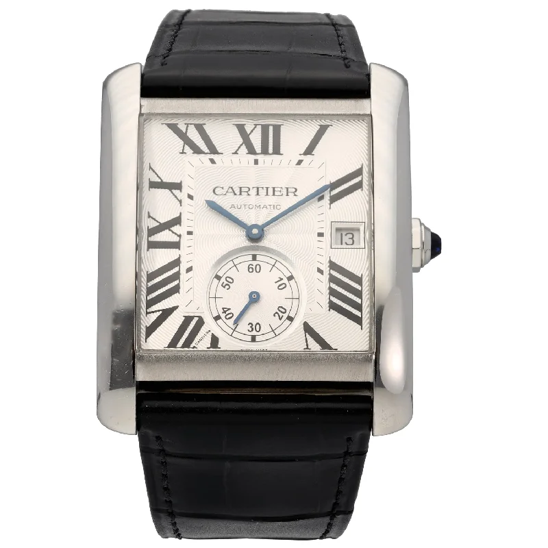 fashion watches with unique patterns -Cartier Tank MC W5330003 34mm Stainless Steel Watch