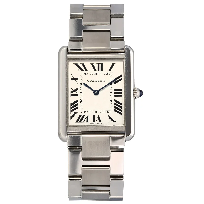 trendy watches for women with colorful dials -Cartier Tank Solo 3169 27mm Stainless Steel Watch