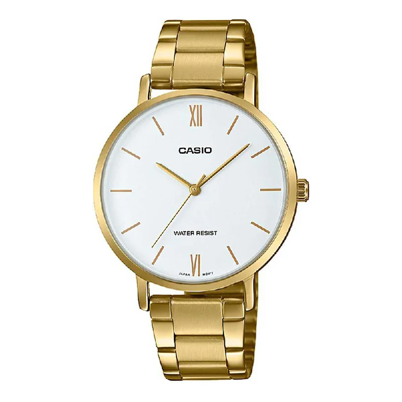 luxury watches for women with gemstone dial -Casio Enticer White Dial Women's Watch -A1784