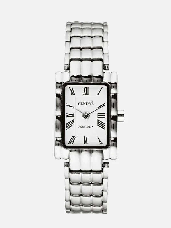 women's watches with diamond encrusted bezel -Mila Watch - Silver