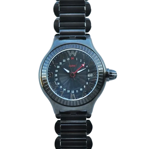 women's watches with large face and roman numerals -Watch - Aire Parlay Swiss made GMT Automatic Limited Edition Black  Watch For Men and Women