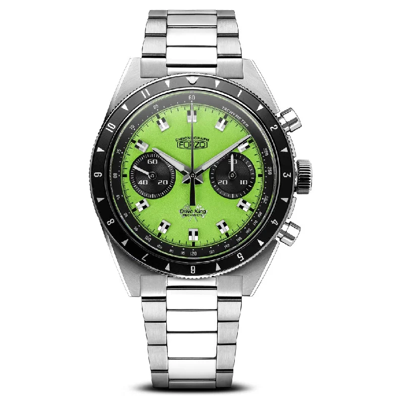 best women’s watches for active wear -FORZO Mechanical Drive King - Green Dial - 3 Link Bracelet - LIKE NEW