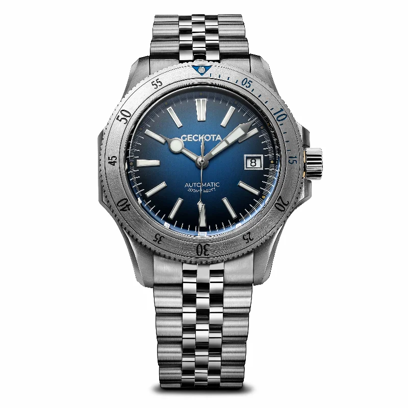 best digital sports watches for women -Sea Hunter Automatic Diver's Watch Steel Edition - Blue Dial - LIKE NEW