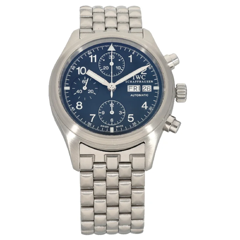 stylish watches for men with large dials -IWC Pilot 39mm Stainless Steel Watch