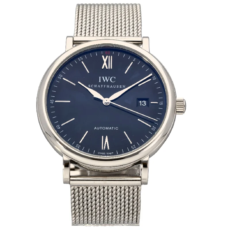 best men's watches with sapphire crystal -IWC Portofino IW356502 40mm Stainless Steel Watch