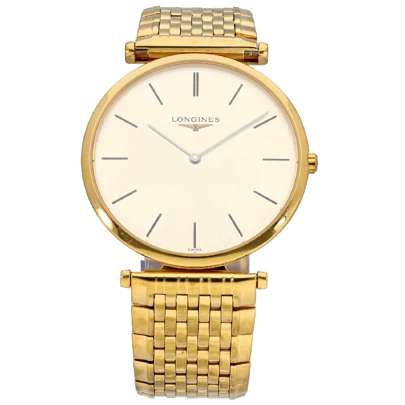 affordable luxury wristwatches for women -Longines La Grande Classique L4.709.2 33mm Gold Plated Watch