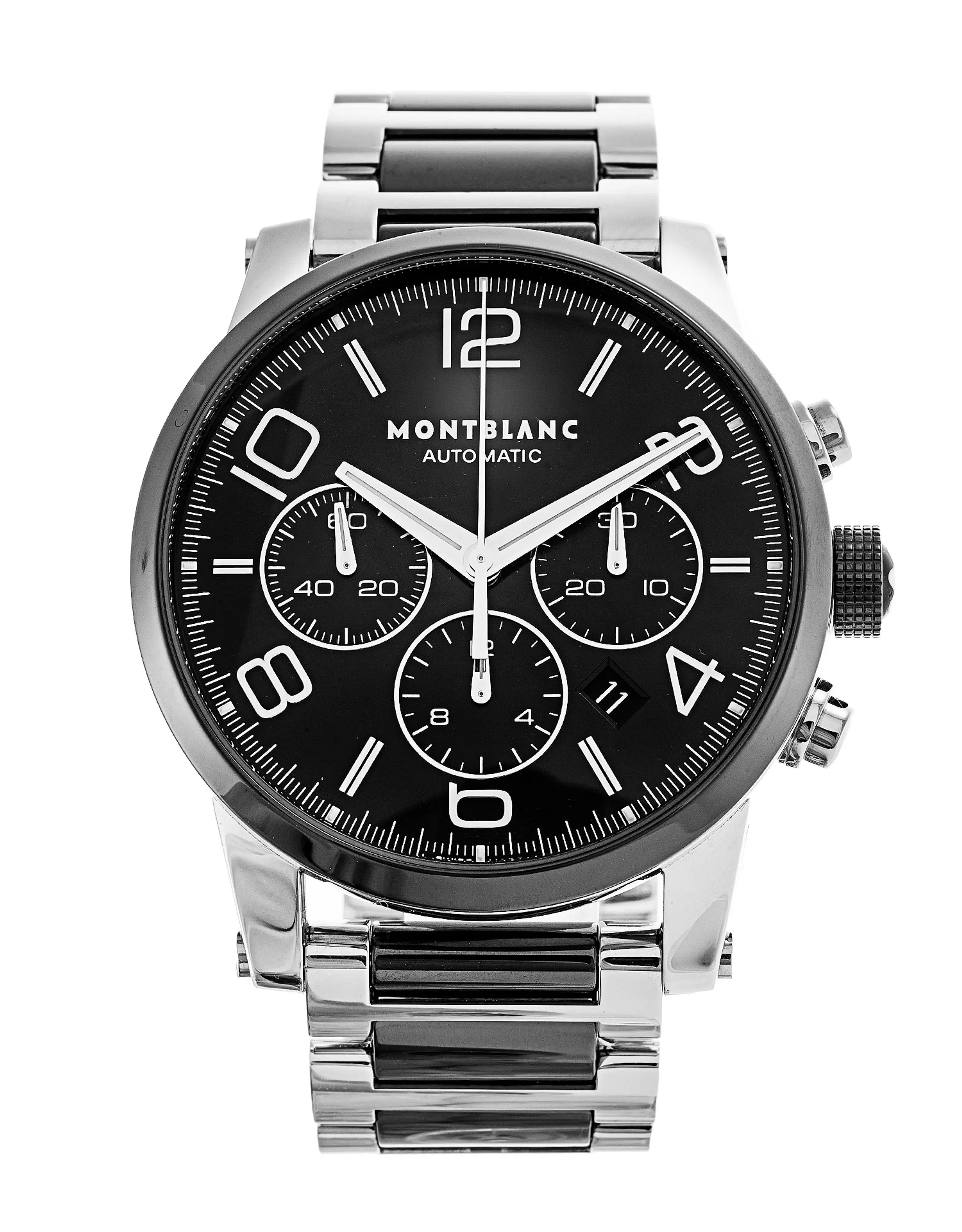 smartwatch with blood pressure monitor for seniors -Montblanc TimeWalker Automatic Chronograph Men's Watch