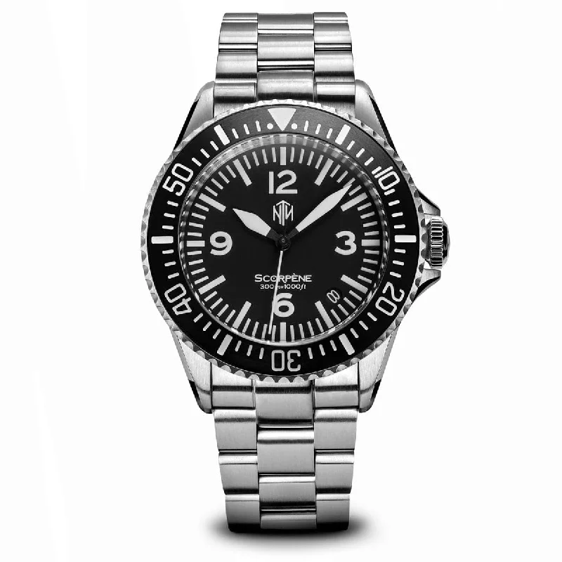 best watches for women with small wrist sizes -NTH Scorpène Dive watch - Oyster Bracelet - Date