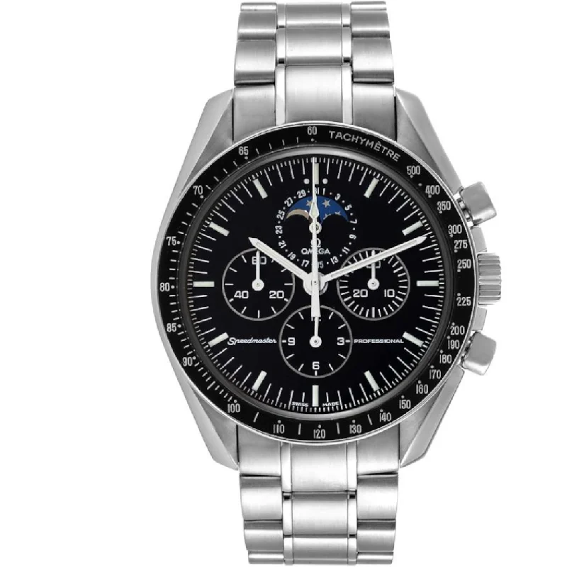 best men's watches with sapphire crystal -Omega Speedmaster Moonwatch – Professional – Moonphase – Sapphire – Unworn – Full Set