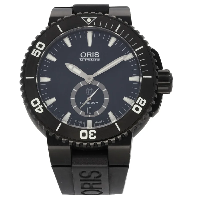 elegant watches for formal events -Oris Aquis Titan 7674 46mm Titanium Watch