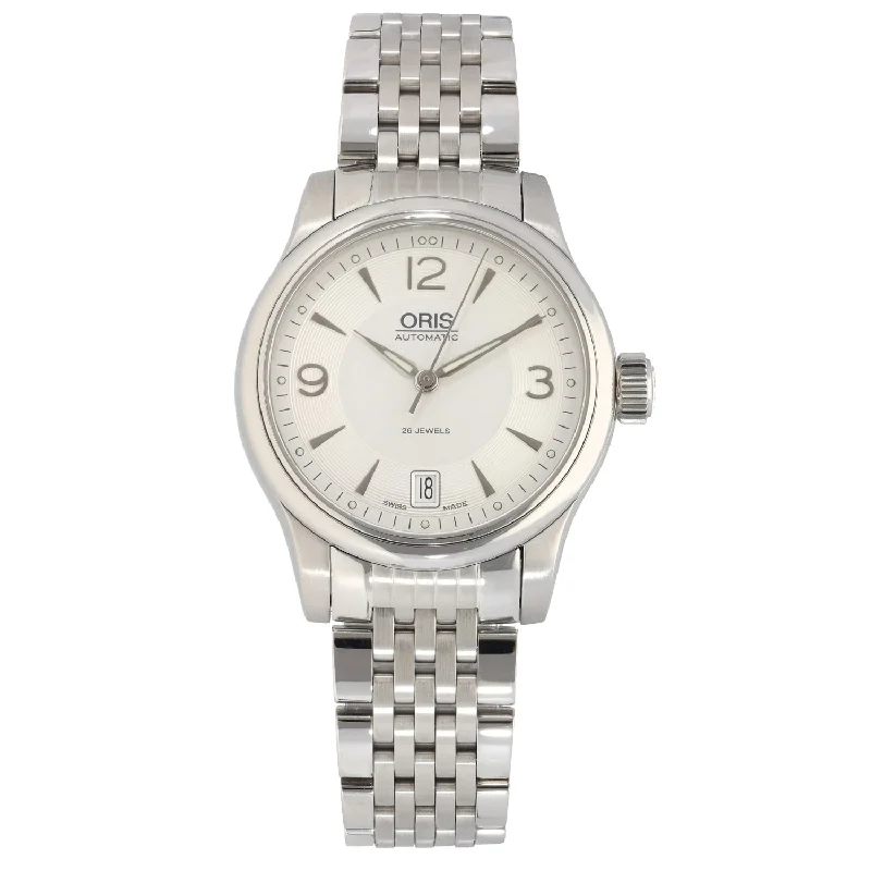 luxury watches for women with gemstone dial -Oris Classic Date 7578 37mm Stainless Steel Watch