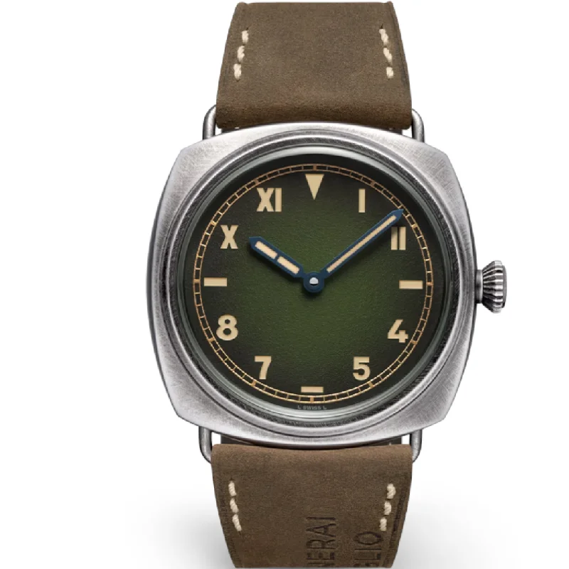 best watches for women with unique colors -Panerai Radiomir California – 45mm – Green Dial – Brunito eSteel – PAM01349 – Full Set