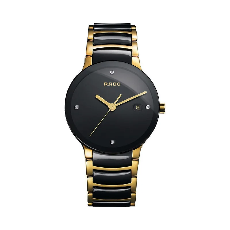 watches with eco-friendly features for men -Rado Centrix Diamonds R30929712 Men Watch