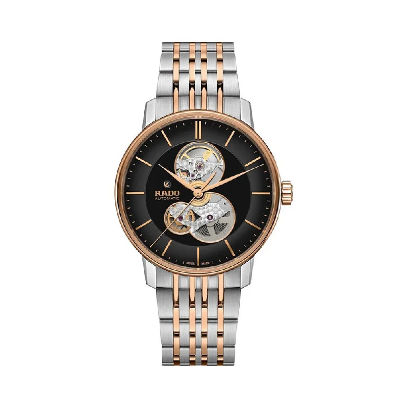 high-end luxury watches with gold dials -Rado Coupole Classic Open Heart Automatic R22894163 Men Watch