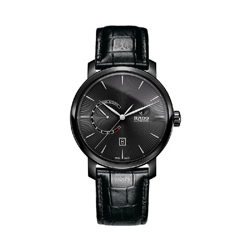 watches for men with unique metal straps -Rado DiaMaster Automatic Power Reserve R14137156 Men Watch