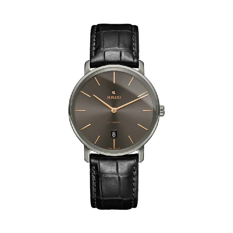 best watches for men with large faces -Rado DiaMaster Thinline Automatic R14067156 Men Watch