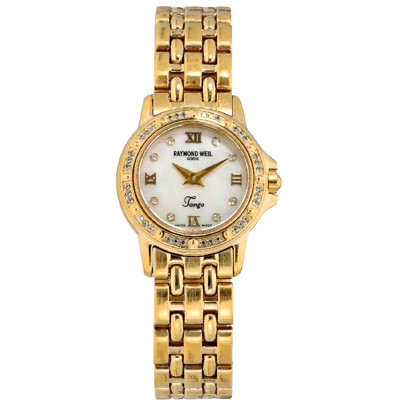 best mechanical watches for beginners -Raymond Weil Tango 5860 23mm Gold Plated Watch