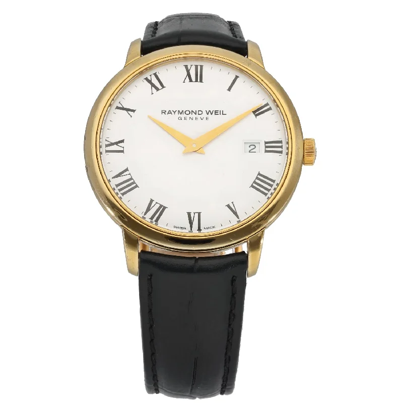 watches for men with bold, oversized faces -Raymond Weil Toccata 5488 39mm Gold Plated Watch