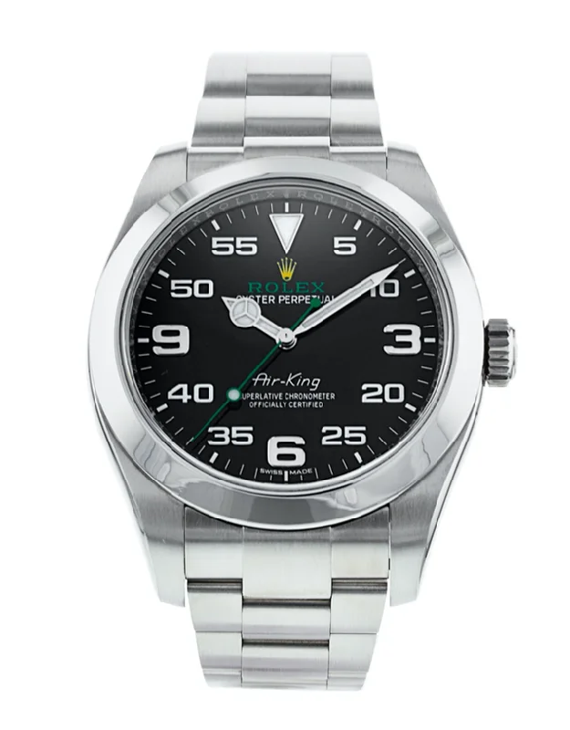 best watches for men with dual function -Rolex Air-King Black Dial Mens Watch