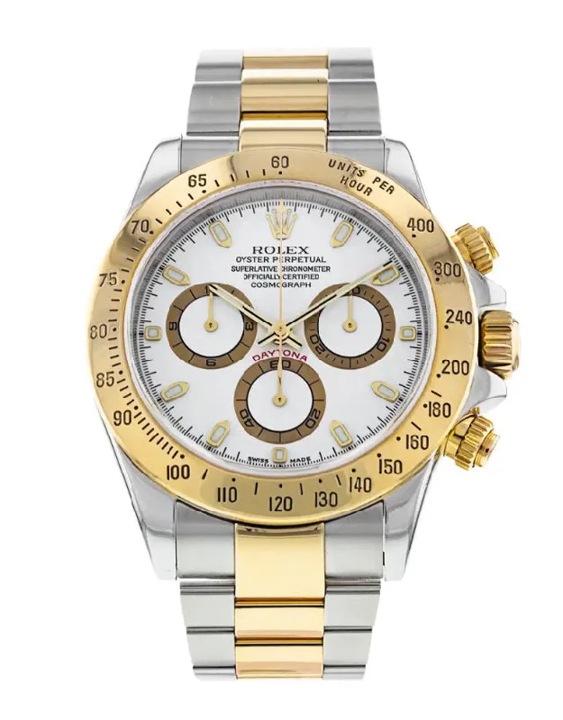 men's watches with leather straps and rose gold accents -Rolex Cosmograph Daytona Men's Watch