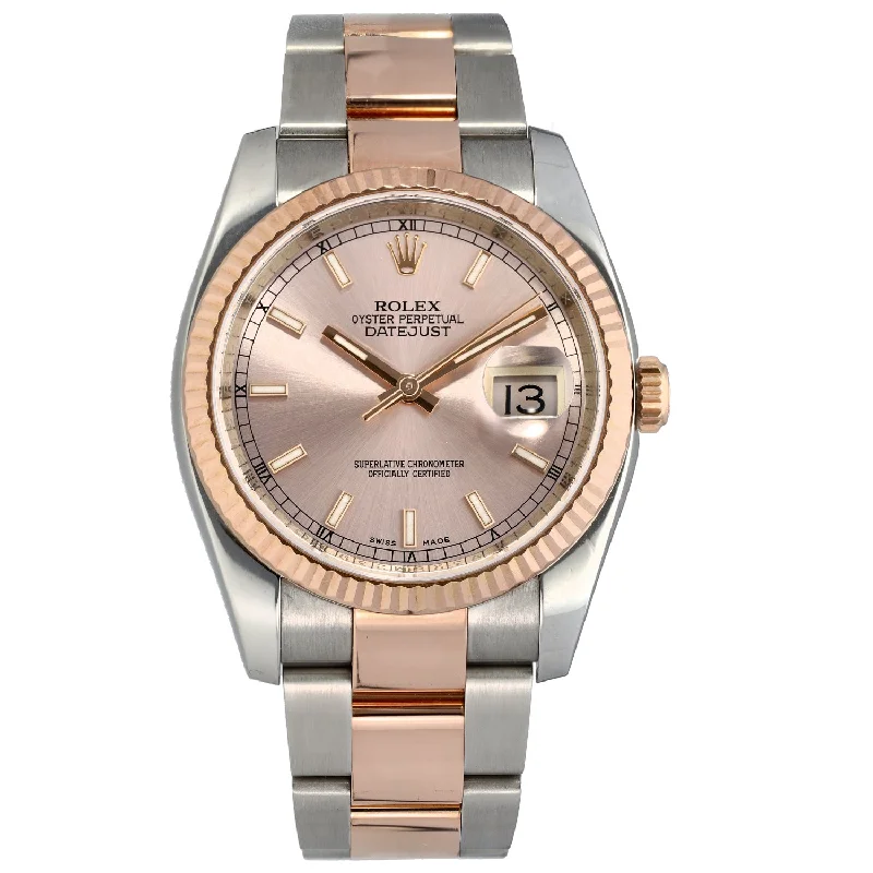 watches with easy-to-read dials for seniors -Rolex Datejust 116231 36mm Bi-Colour Watch