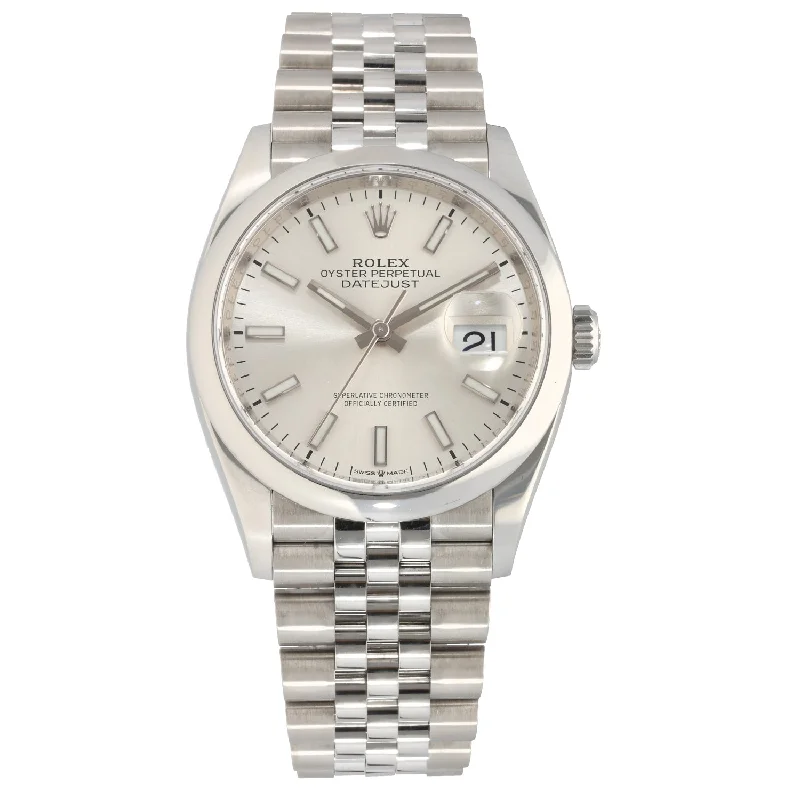 classic analog wristwatches for men with minimal design -Rolex Datejust 126200 36mm Stainless Steel Watch