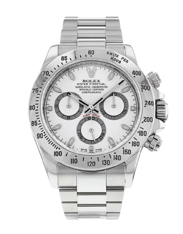 affordable luxury wristwatches for women -Rolex Daytona White Dial Men's Watch