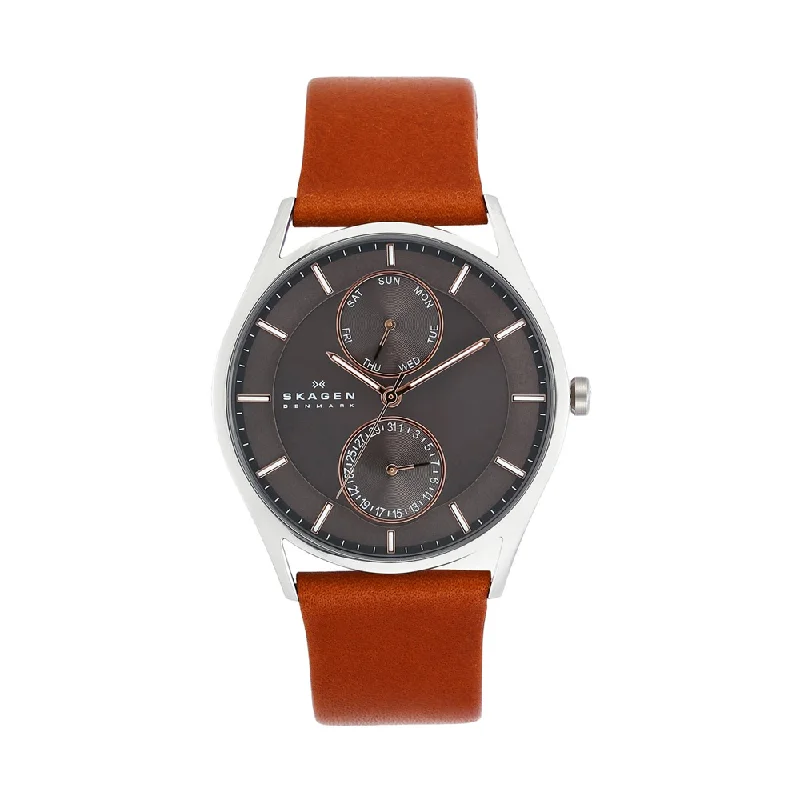 best smartwatches for runners with GPS -Skagen Skw6086 Holst Brown Men's Watch