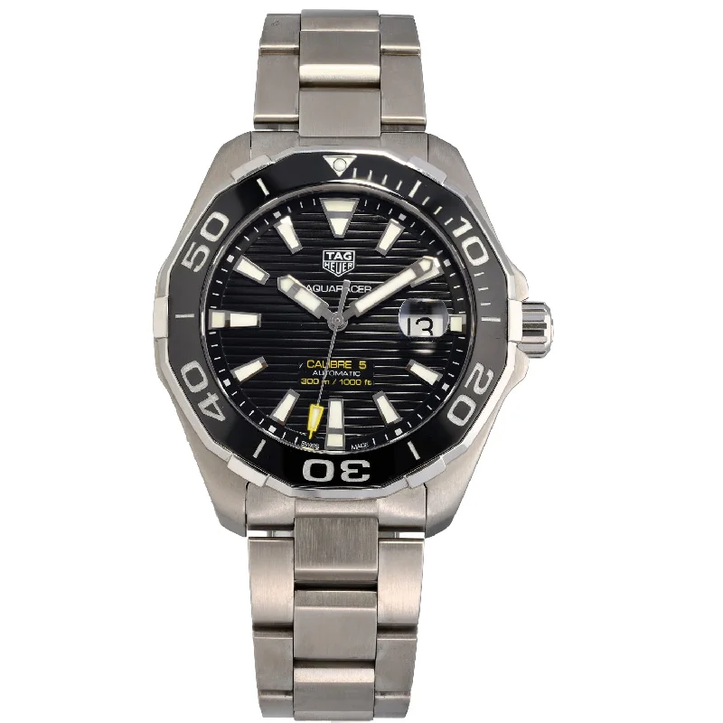 waterproof watches for scuba diving -Tag Heuer Aquaracer WAY201A 43mm Stainless Steel Watch