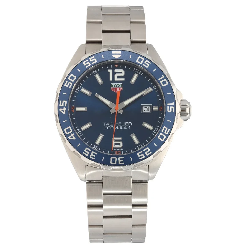 vintage-style watches with modern design -Tag Heuer Formula 1 WAZ1010 43mm Stainless Steel Watch