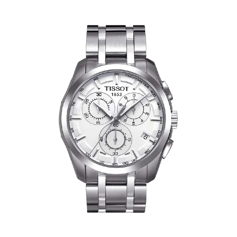 women's watches with square dials -Tissot Couturier Chronograph T0356171103100 Men Watch