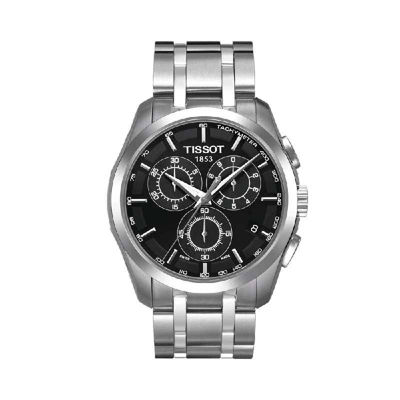 affordable fitness tracking smartwatches -Tissot Couturier Chronograph T0356171105100 Men Watch