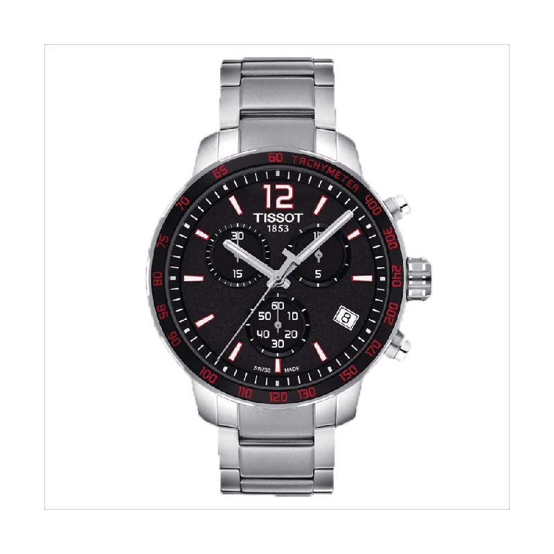 stylish watches for women with silver bands -Tissot Quickster Chronograph T0954171105700 Men Watch