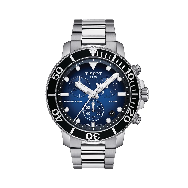 high-end men's watches with minimalist design -Tissot Seastar 1000 Chronograph T1204171104101 Men Watch