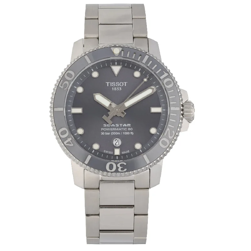 women's luxury watches with precious stones -Tissot Seastar T120407 A 43mm Stainless Steel Watch