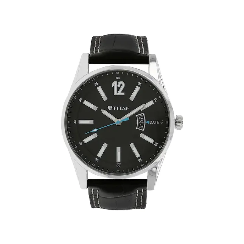 men's luxury watches with sapphire glass -Titan Octane Analog Black Dial Men's Watch NK9322SL04