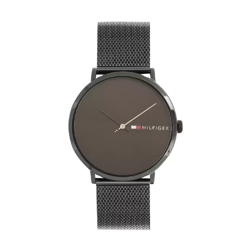 vintage-style watches for men with leather straps -Tommy Hilfiger TH1791464 Round Analog Black Dial Men's Watch