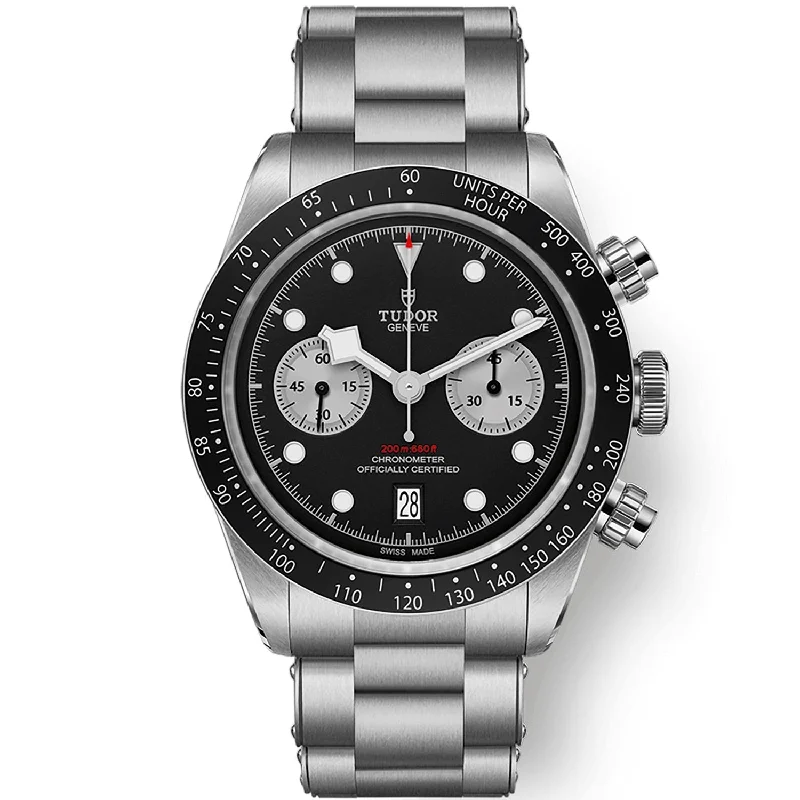 digital watches for kids with fun designs -Tudor Black Bay Chronograph Black Dial Reverse Panda 41mm