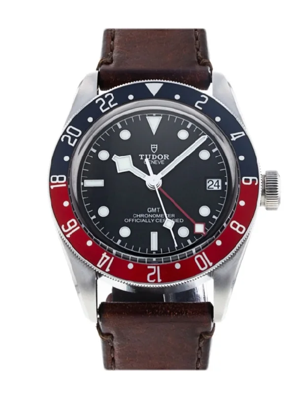 men's watches with green silicone bands -Tudor Heritage Black Bay GMT Pepsi Men's Watch