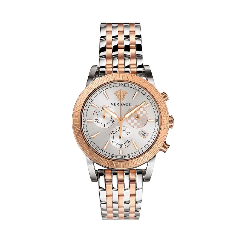 trendy women's watches with minimalist design -VERSACE VELT00319 Sport Tech Chronograph Quartz Silver Dial Men's Watch