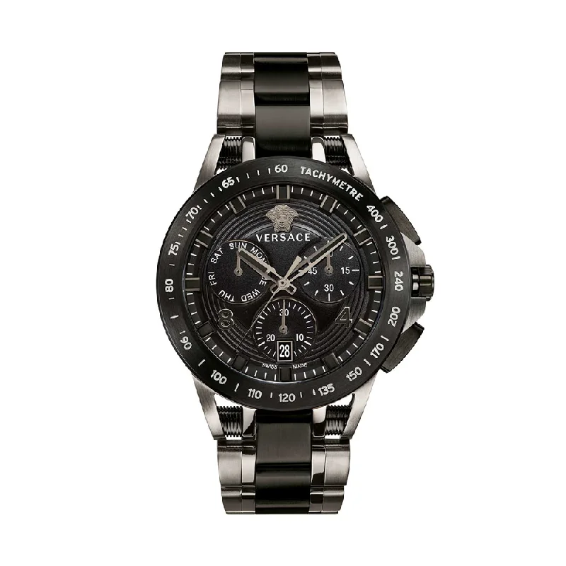 digital watches for sports enthusiasts -VERSACE VERB00618 Sport Tech Chrono Black Dial Watch For Men