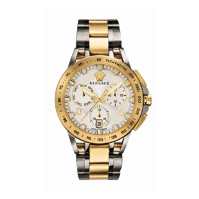 women's luxury watches with precious stones -Versace VERB00718 Sport Tech Chronograph White Dial Men's Watch